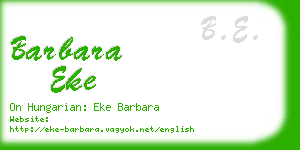 barbara eke business card